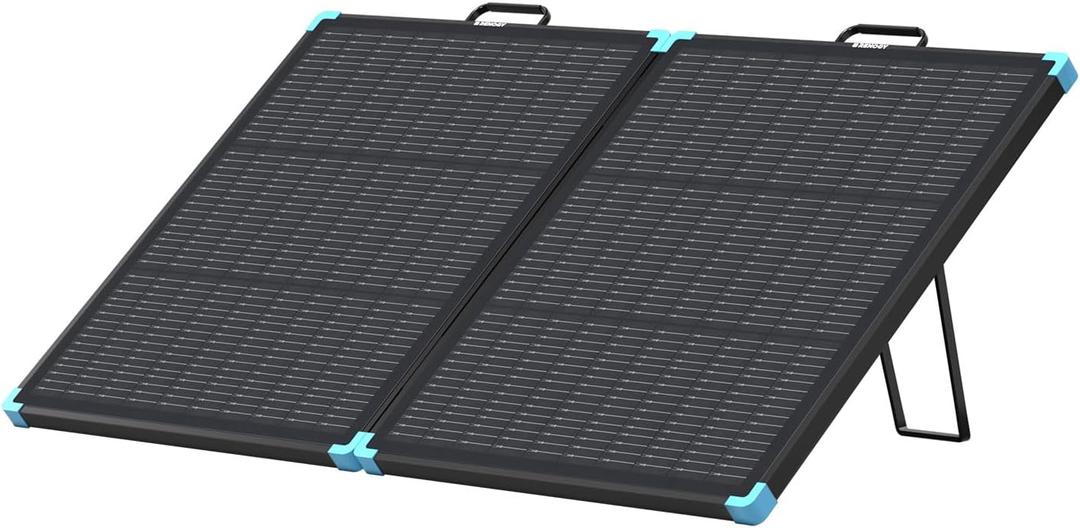 Renogy 100W Portable Solar Panel Suitcase, 25% High Efficiency N-Type Foldable Solar Charger for Power Station, Durable for Decades, 19% Lighter with Kickstands, for RV Camping Off-Grid Blackouts
