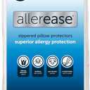 Set of 2 King AllerEase Pillow Protectors - Moisture Wicking, Advanced Allergy Protection - Premium Polyester, Zippered Protectors