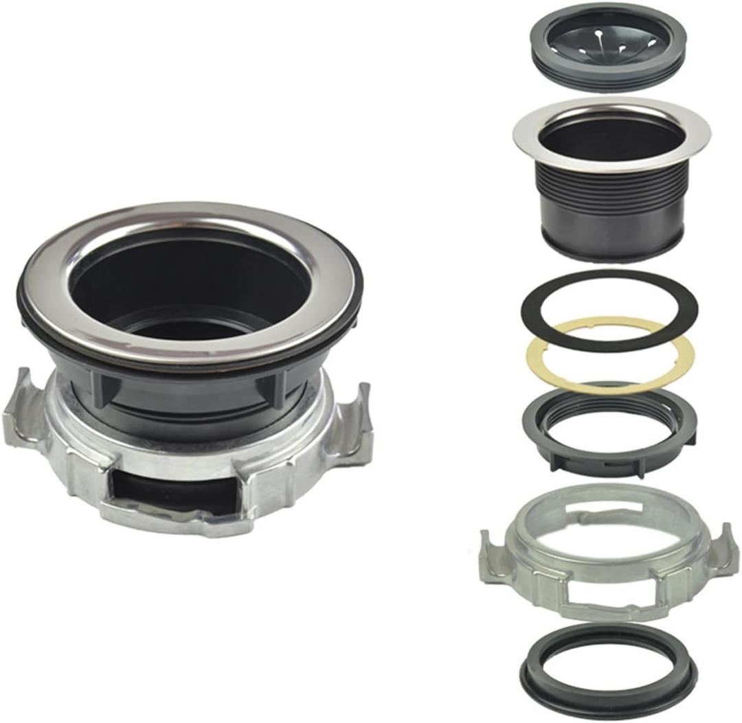 Garbage Disposal Mount Sink Flange Kit and Stopper for Waste King, Garbage Disposal Drain Assembly Kit, Rubber Flange and Drain Lock Nut for Waste King, Whirlaway Parts (114mm) Model : 1030