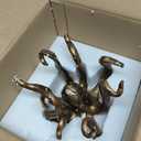 Decorative Octopus Mug Holder, Resin Material, Bronze Color, 9.8 x 6.3 inches, Coffee Cup Display Stand