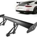 GT Wing Spoiler 43.3inch - Universal Car Rear Spoiler Wing Lightweight Aluminum Racing Spoiler Trunk Spoiler Black Angel Adjustable