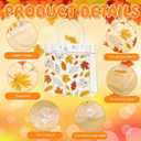 Beupy 24 Pcs Thanksgiving Bags Bulk Clear Fall Gift Bag with Handles Thanksgiving Treat Bag Pumpkin Maple Goodie Bags PVC Autumn Candy Favor for Fall Friendsgiving Party Favors Supplies