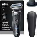 Braun Electric Shaver for Men, Series 7 7120s, Wet & Dry Shave, Turbo & Gentle Shaving Modes, Waterproof Foil Shaver, with Precision Trimmer, Space Grey (3 Piece Set)