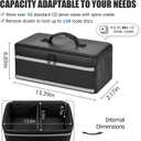Fireproof CD DVD Storage Case with Handle for Home, Car and Travel | Fire-Resistant, Carry Handle, Stores CDs and DVDs, for Home, Office, Car and Travel, Black, Case Only