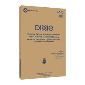 Georgia-Pacific Dixie Grease-Proof Non-Stick Pan Liner by GP PRO (Georgia-Pacific), White, LO10, 24.375'' Length x 16.375" Width, (Case of 1,000), 16.38x24.38