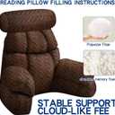 FXXUDVNIIN Back Pillow for Bed Sitting up with 9.4" Armrest | For reading, gaming, relaxing, bed pillow for sitting up, tv pillows for sitting in bed, floor pillows & adult back support.
