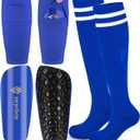 Hryrbay Kids Soccer Shin Guards Toddler Shin Pads with Sleeves and Socks for  Protective Lightweight Soccer Equipment Ideal for Playing Training Inspired by The World Cup, Medium 