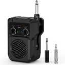 ZealSound Mini Guitar Amp with Bluetooth, 5W Portable Practice Amp with 4 Built-in Effects (Clean, Overdrive, Distortion, Reverb), USB Playback, Rechargeable Up to 8 Hours for Electric Guitar