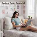 Gnostik Headboard Pillow Twin/Twin XL, Beige Triangle Wedge Pillow Headboard for Dorm, Daybed Backrest Cushion for Reading Sitting Working, 39.4"x15.7"x7.5", Twin Size:39.4x15.7x7.5in
