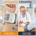 Wrist Blood Pressure Monitors for Home Use Blood Pressure Machine with Bp Cuff 5.47-7.68", Voice Broadcast, 2x120 Memory, Measurable Board Carrying Case and AAA Battery Bp Monitor(White)