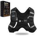 ZUETK Weighted Vest, 5lb/6lb/8lb/10lb/12lb/16lb/20lb/25lb/30lb Weight Vest with Reflective Stripe, Weighted Vest for Men Women Workout Equipment for Strength Training, Running, Jogging, Weight Loss