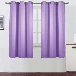 LEMOMO Lavender Blackout Curtains 42 x 63 Inch Length/Set of 2 Curtain Panels/Thermal Insulated Room Darkening Blackout Curtains for Bedroom