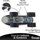Chicago Quad Roller Skates for Women & Men Durable, Top Performance Indoor/Outdoor Use or Roller Derby - Classic Deluxe Leather High-Top Boots with 60mm Urethane Wheels & Semi-Precision Bearings, Black, Womens 12 / Mens 11