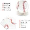 50pcs Baseball Plates and Napkins Party Supplies, Baseball Themed Birthday Party Decorations 7Inch Baseballs Dessert Plates Disposable Paper Dinnerware Tableware Set Baseballs Party Favors