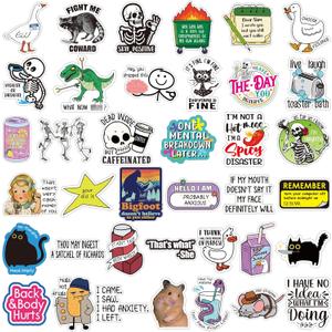 400 Pcs Funny Stickers for Adults Waterproof Funny Meme Stickers Pack for Laptop, Water Bottles, Bumper, Phone, Hard Hats, Wall, Window Decals Decors, 50 Styles(Cute Style)