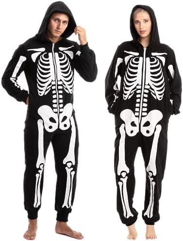 Spooktacular Creations Halloween Skeleton Costume, Unisex Skeleton Costume Jumpsuit for Adult Halloween Themed Parties, Small