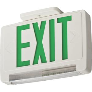 Lithonia Lighting ECBG LED M6 LED Exit and Emergency Light Bar Combo Fixture with Back Up Battery, Green Letters