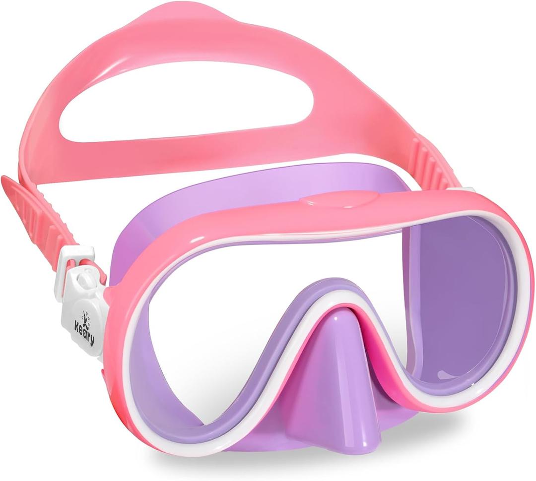Keary Kids Swim Goggles Nose Cover Swimming Mask Wide View Girls Boys 5-16 | Swimming Goggles for Kids Children Toddler Youth Anti Fog UV Protection Silicone Durable Flat PC Lens Easy to Wear Pool Water