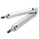Pneumatic 16mm Bore 100mm Stroke Air Cylinder Double Action with 2Pcs 6mm Fitting MAL16x100