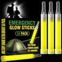 Soulchen 50 Pack Yellow Glow Sticks 4" Bright Emergency Glow Sticks Bulk