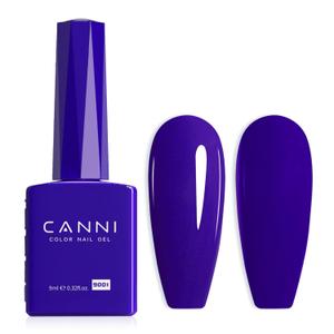 CANNI Royal Purple Gel Nail Polish, 1Pcs Dark Cobalt Blue Color, High Gloss Soak Off U V Gel Nail Polish for French Nail Manicure Salon DIY (9001-Royal Blue Purple)