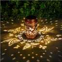 Solar Lanterns Outdoor Waterproof Butterfly Garden Decor Birthday Gifts for Women Mom Grandma, Hanging Solar Lights Metal Lantern Decoration Outside for Yard, Patio, Backyard, Porch