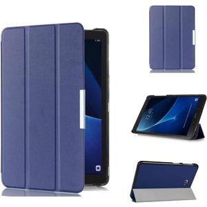 Kusen Samsung Galaxy Tab A6 10.1 2016 Release Tablet Case - Ultra Slim Folio Cover for Galaxy Tab A 10.1" Tablet SM-T580 T585 T587 BRAECN Three-Layer Shockproof Solid Case (Dark Blue)