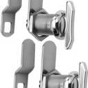 1" Thumb Operated Offset Cam Lock, RV Compartment Latch, Non-Locking Thumb Turn, for RV Compartment Camper Storage Door (2 Pack)