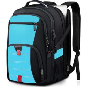 ANTERK Large Travel Laptop Backpack, 18.4 Inch Laptop Backpacks for Men Women, 55L Anti Theft Water Resistant College Bussiness TSA Airline Approved Work Computer Backpack, Lake Blue
