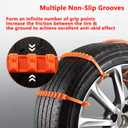 20pack Snow Tire Chains Reusable Anti-Skid Car Winter Wheels Chain Universal Cable Tire Belts, Orange Non-Slip Zip Tie Tires Chain Emergency for Auto Pickup Trucks Suv