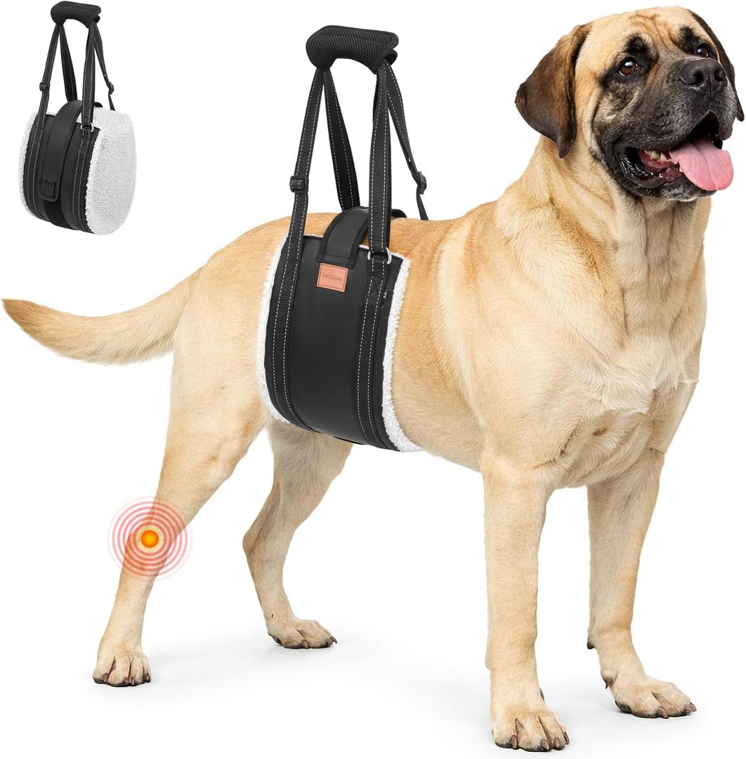 LOOBANI Dog Lift Harness for Back Legs, Portable Dog Sling for Large Dogs Hind Leg Support, Comfortable Supports Helps Canie Hip Arthritis K9 Cruciate Ligament Rehabilitation