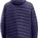 CAMEL CROWN Men Packable Down Jacket Hooded Lightweight Puffer Insulated Coat for Travel Outdoor Hiking (Blue, L)