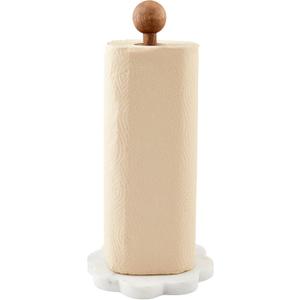 Mud Pie Paper Towel Holder, 13" x 6.5" Dia, White