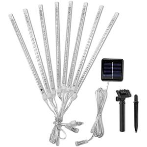 DHAEY 30cm/50cm Outdoor Waterproof Light LED Solar Meteor Shower Garland Holiday Strip Lamp for Garden Street Christmas Decoration Luopan Tracking Lighting (Color : Multicolor, Size : 30CM)