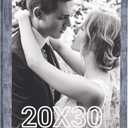 20x30 Frame Rustic Blue, 30x20 Picture Poster Frame, Horizontal Vertical Hanging, Large 20 by 30 Wall Gallery Family Concert Portrait Photo Frame Anniversary/Birthday/Wedding/Thank you/Christmas Gift, 20x30in