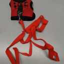 Rypet Small Animal Harness and Leash - Soft Mesh Pet Harness with Safe Bell, No Pull Comfort Padded Vest for Small Pet Red