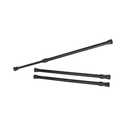 HAKIDZEL High Carbon Steel Tension Rod Multi Function Shower Curtain and Door Pole for Home Use Diameter Easy Tool Installation Black Finish