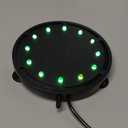 4.92 inch 12 LEDs Fish Tank Light, Bubbler Stone, LED Aquarium Lights Disk, Submersible Fish Tank Decorations Accessories, Underwater Round Small Bubbles Lamp Without Air Pump