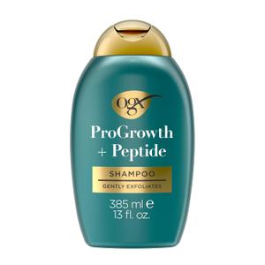 OGX ProGrowth + Peptide Clarifying Shampoo, Gentle Exfoliating Scalp Shampoo Supports Natural Hair Growth by Removing Scalp Build-Up, 1.5% Mandelic Acid, 13 fl. oz