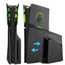 Faceplate 5 Piece with RGB LED Light Strip for P5 Pro Disc and Digital Edition(2024), Console Cover Plates Cooling Vent and Dust Filter, Matte Black Side Shell Panels