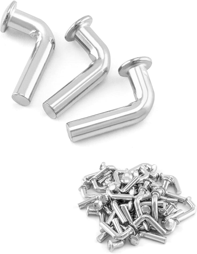 QWORK Pallet Rack Drop Pin, 50 Pcs M8x30mm Heavy Duty J Bolt Safety Universal Pins, Accessory Shelving System, Easy installtion Cross Beam Locker Drop Pin