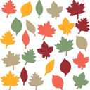 Hillban 250 Pcs Paper Fall Leaves Die Cuts Bulk Autumn Leaf Cutout Thanksgiving Autumn Leave Decor Multicolor Mixed Leaves for Fall Bulletin Board and Craft Projects Party Decor (2.4 Inches)