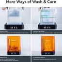 Creality Wash and Cure Station UW-03 2 in 1 Machine Resin 3D Printer Upgraded 405nm UV Curing Rotary Box Bucket for LCD/DLP/SLA Size 8.26x6.29x7.87in