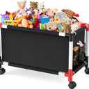 Extra Large Toy Box, Kids Storage Organizers with 360 Wheels, 120L Oxford Toy Chest Boxes for Boys Girls, Home Storage Organizer Toybox for Bedroom Living Nursery, 28.4 x 15.4 x19 Inches