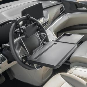 Paffenery Large Car Steering Wheel Tray Back Seat Headrest Tray with Phone Holder, Steering Wheel Desk Food Table for Car Laptop Mount Steering Wheel for Large SUVs, Trucks & Vans,15"