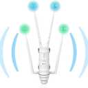 AC1200 Outdoor WiFi Extender Long Range, Weatherproof Outdoor Wireless Access Point with Dual Band 2.4G+5G,PoE Powered,Two Gigabit Ports,47dBi Antenna, Support AP/Router/Repeater/WISP Mode