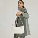 Shoulder Bags for Women Leather Hobo Sling Tote Handbag Retro Clutch Purse with 2 Removable Straps and Zipper Closure