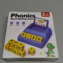 Montessori Matching Letter Game for Kids Ages 3-8 | Educational Learning Spelling Toys with Storage Function | Christmas Birthday Gifts for 3 4 5 6 Year Old Boys & Girls | Larger Blue (50% Bigger)