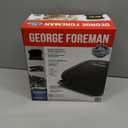 George Foreman 4-Serving Removable Plate Electric Grill and Panini Press, George Tough Non-Stick Coating, Drip Tray Catches Grease, Black