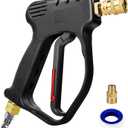 MEKOH Short Pressure Washer Gun, 4000 PSI High Power Washer Spray Gun, 10.5 GPM Foam Gun with 3/8'' Quick Connect, Stubby Pressure Washer Trigger Handle with M22-14mm Adapter for Extension Wand & Hose